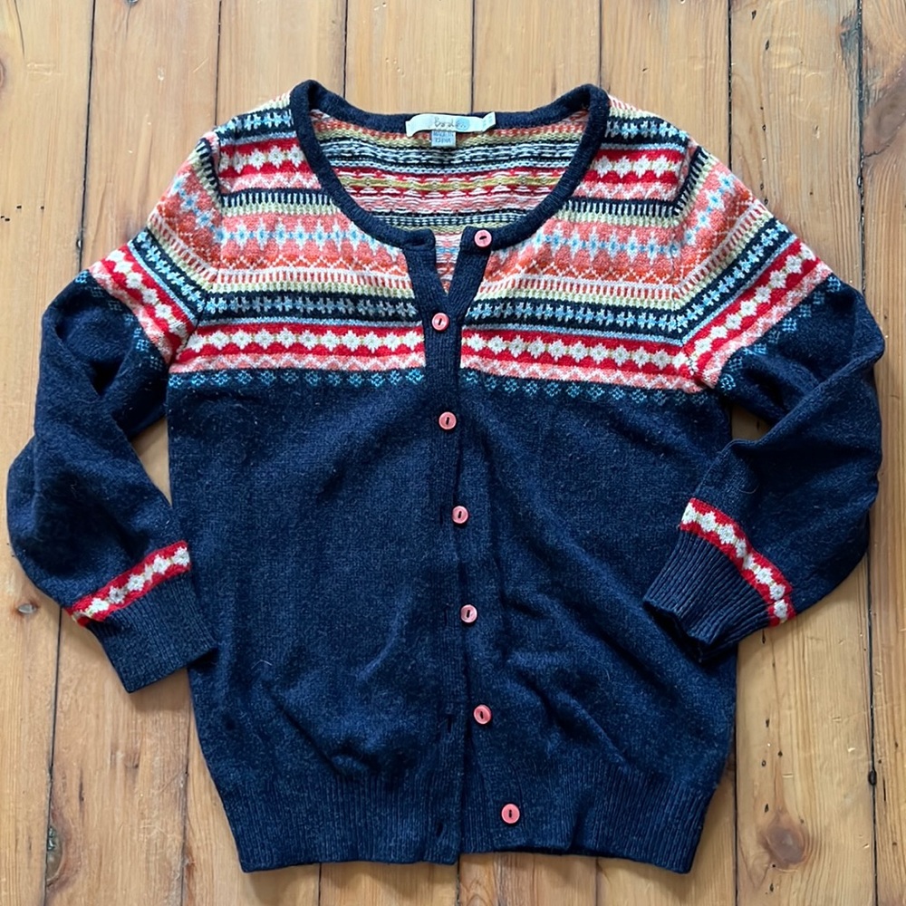 Boden Fair Isle Wool Cardigan